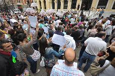 Un momento de la manifestación