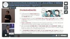 Imagen que da paso a la  Grabación audiovisual íntegra de la jornada 'Los derechos humanos de las niñas y niños con discapacidad'. Parte 2