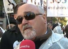 Yannis Vardakastanis, durante su participación en la marcha