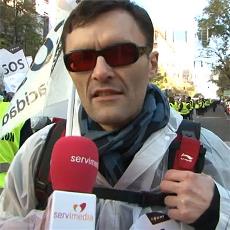 Alberto Durán, durante su participación en la marcha