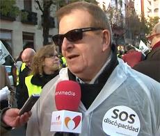 José María Sánchez Monge, durante su participación de la marcha