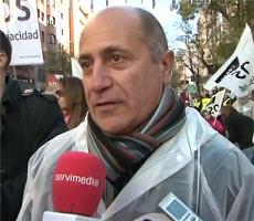 José Luis Aedo, durante su participación en la marcha