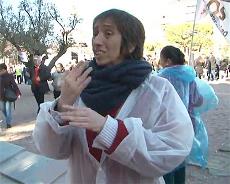 Concha Díaz, durante su participación en la marcha