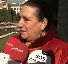 Isabel Bayonas, durante su participación en la marcha