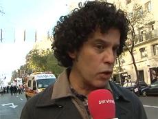 Pedro Zerolo, durante su participación en la marcha