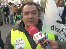 José Carlos Jurado, durante su participación en la marcha