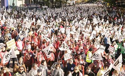 La marcha congregó a un elevado número de personas