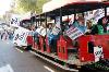 Imagen de un tren con gente en la marcha SOS Discapacidad 