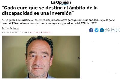 Imagen de la publicación en La opinión A Coruña 