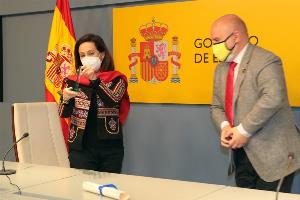 la ministra de Defensa, Margarita Robles,  y el presidente de CERMI Estatal, Luis Cayo Pérez Bueno