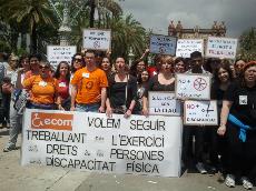 Manifestación de ECOM en 2012.