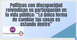 Cartel del encuentro de políticas con discapacidad.