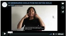 Imagen que da paso a la grabación audiovisual accesible del XI Webinario ciclo 'No estás sola'