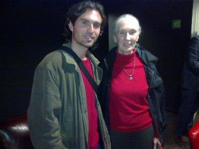 Mario García, con Jane Goodall