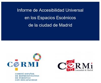 Portada del Informe de Accesibilidad Universal en los Espacios Escénicos de la ciudad de Madrid