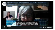 Imagen que da paso a la grabación audiovisual del XIV Webinario 'Ciclo no estás sola'. Lecciones aprendidas